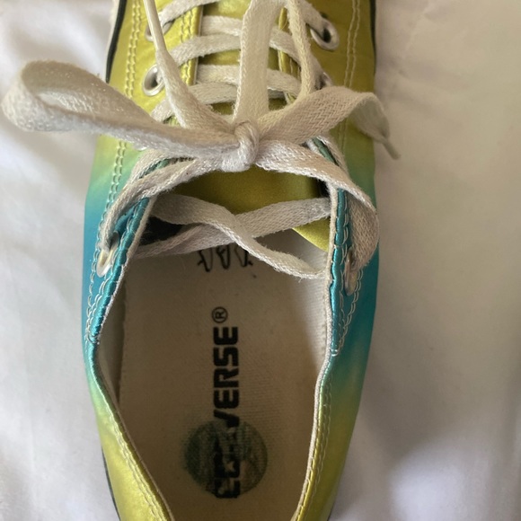 Converse all stars psychedelic green/ blue  shoes men’s size 6 women’s size 8 - Picture 9 of 11